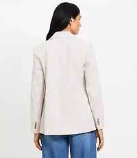 Petite Seersucker Fitted Blazer