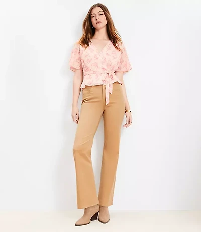 Petite Meadow Peplum Wrap Top