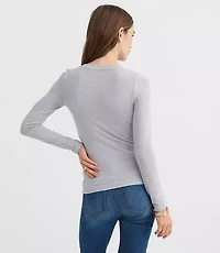 Sweater Knit Long Sleeve Tee