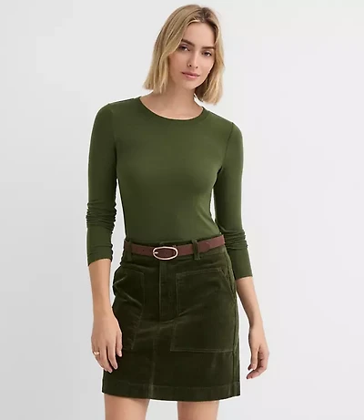 Sweater Knit Long Sleeve Tee