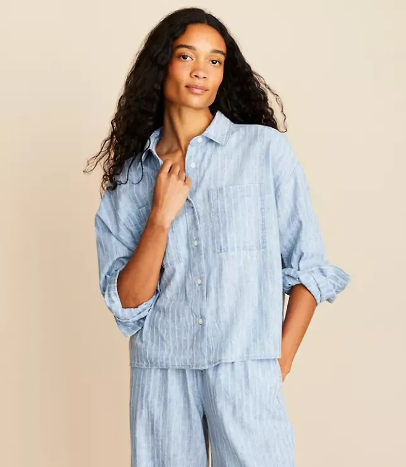 Lou & Grey Striped Pocket Shirt