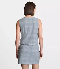 LOFT Versa Plaid Seasonless Stretch Wrap Vest