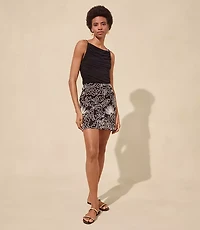 Petite Tropical Mini Skirt