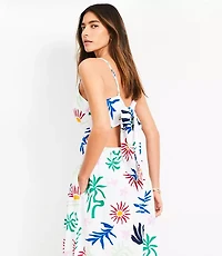 LOFT Beach Sun Cutout Midi Pocket Dress