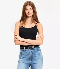 Ruffle Ribbed Tank Top