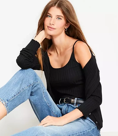 Ruffle Ribbed Tank Top