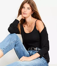 Ruffle Ribbed Tank Top
