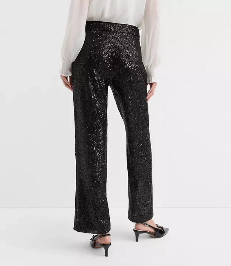 Sequin Straight Pants