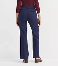 Curvy Pintucked Flare Pants Twill