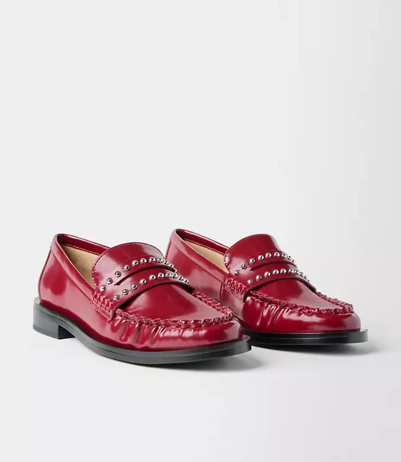 Studded Penny Loafers