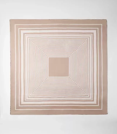 LOFT Versa Striped Silk Square Scarf
