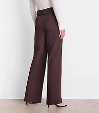 Petite LOFT Versa Crepe Drape Pleated Relaxed Straight Pants