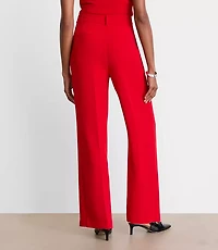 Petite LOFT Versa Crepe Drape Pleated Relaxed Straight Pants