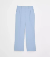 Petite LOFT Versa Crepe Drape Pleated Relaxed Straight Pants