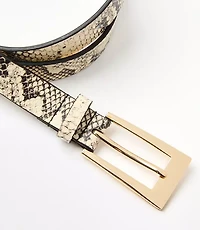 LOFT Versa Snake Print Leather Belt