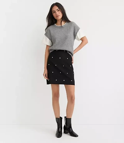 Petite Studded Mini Skirt