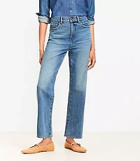 Curvy High Rise Straight Jeans Authentic Vintage Mid Wash