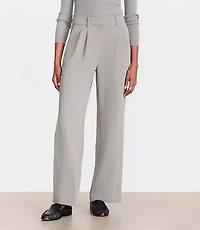 LOFT Versa Crepe Drape Pleated Relaxed Straight Pants