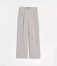 LOFT Versa Crepe Drape Pleated Relaxed Straight Pants
