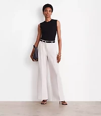 LOFT Versa Crepe Drape Pleated Relaxed Straight Pants