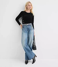 Velvet Ruched Button Top