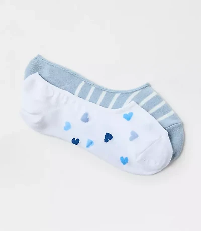 Heart & Stripe No Show Sock Set
