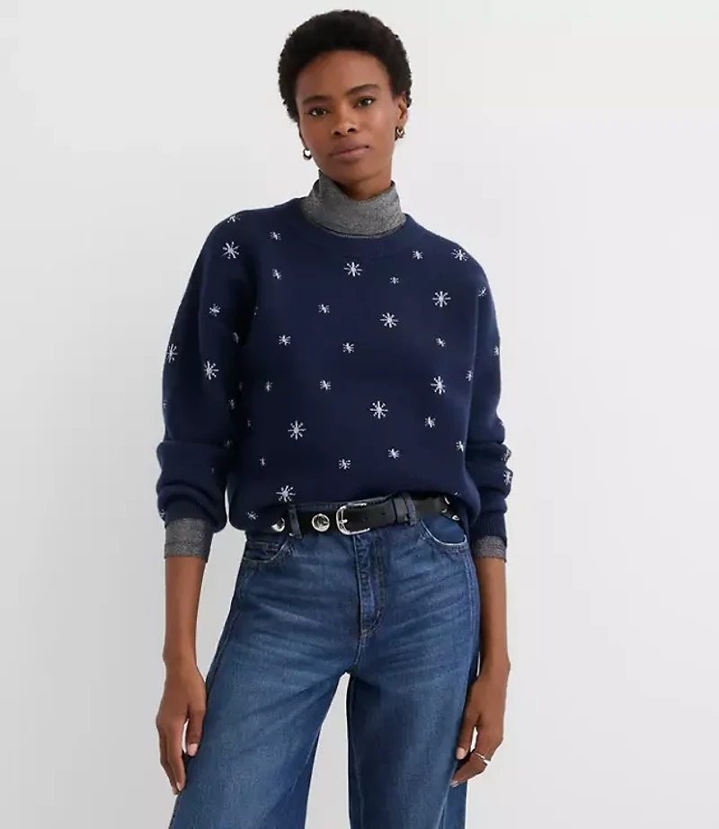 Shimmer Star Blouson Sweater