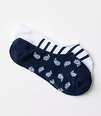 Paisley & Stripe No Show Sock Set
