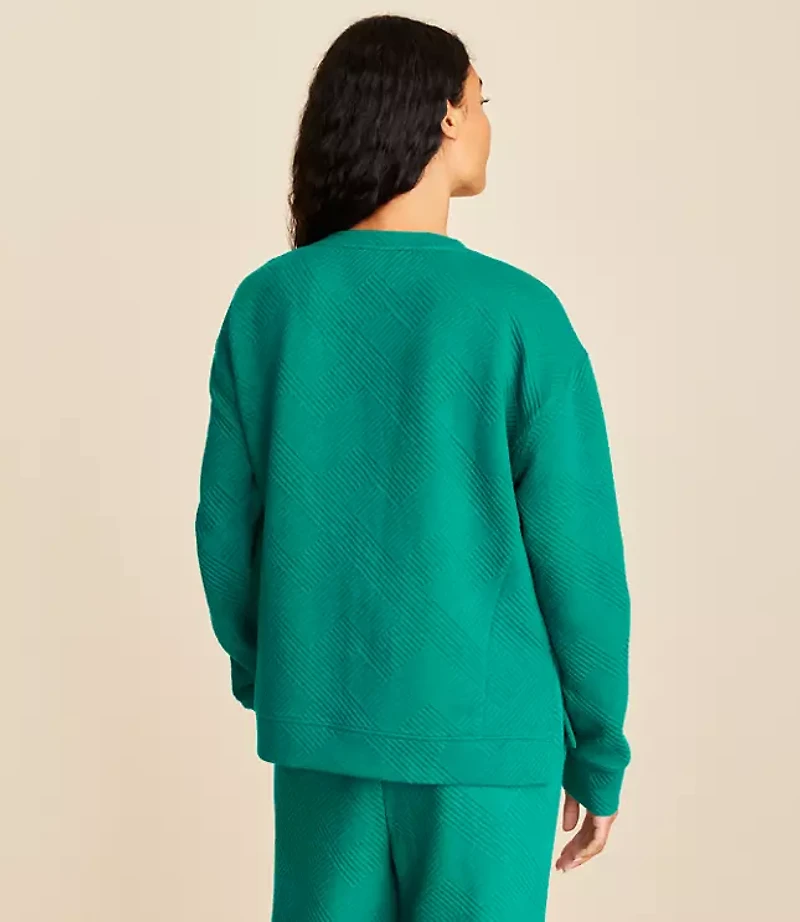 Lou & Grey Geo Textured Sweatshirt