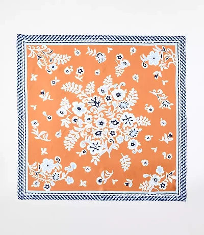 Floral Square Silk Scarf