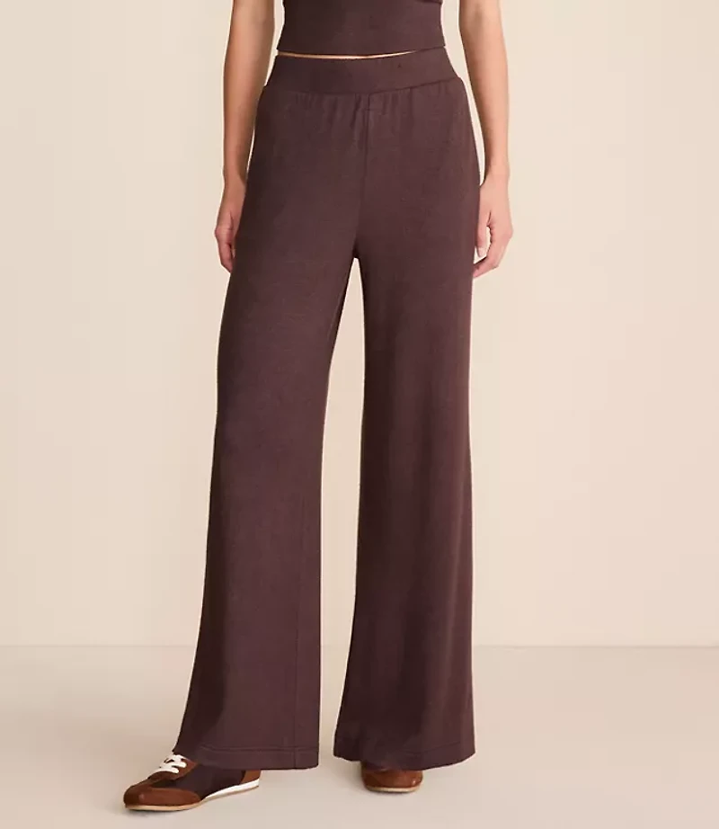 Lou & Grey Brushed Sweater Knit Wide Leg Pants