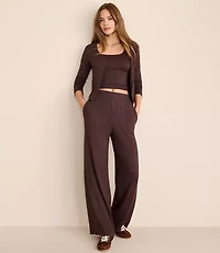 Lou & Grey Brushed Sweater Knit Wide Leg Pants