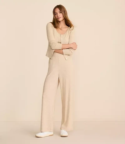 Lou & Grey Brushed Sweater Knit Wide Leg Pants