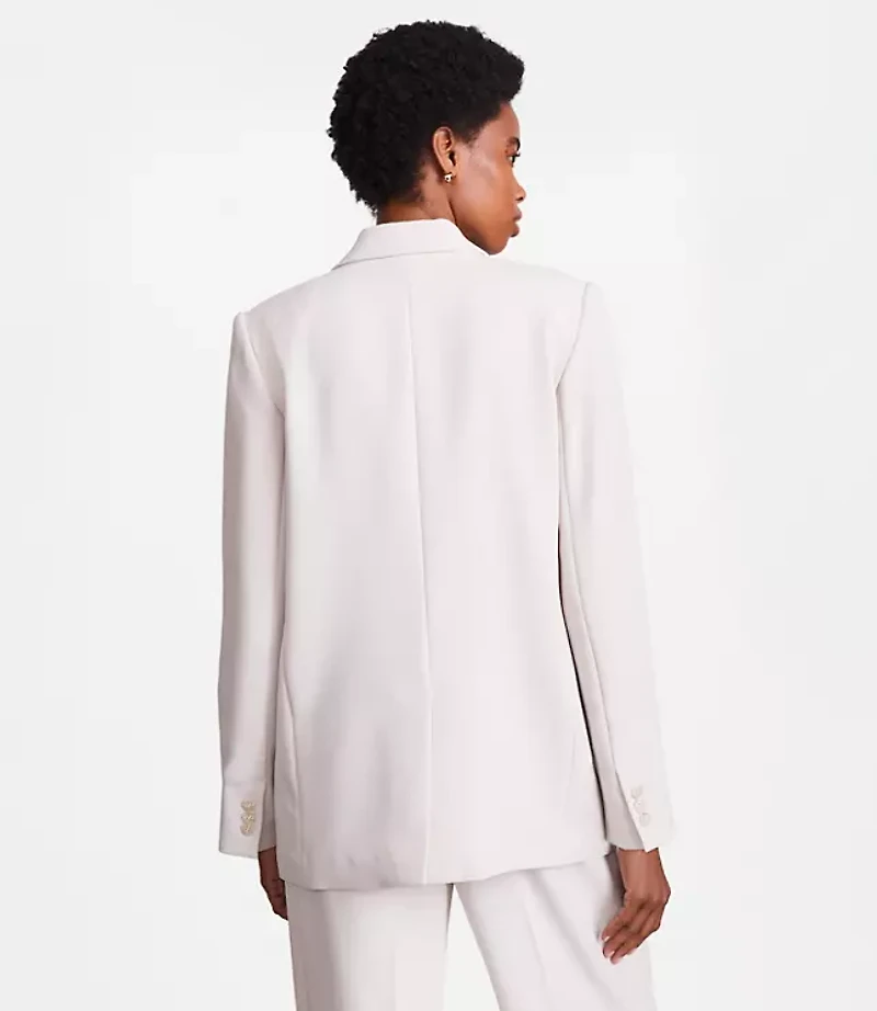 Petite LOFT Versa Crepe Drape Relaxed Blazer