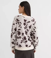 Fuzzy Floral Sweater