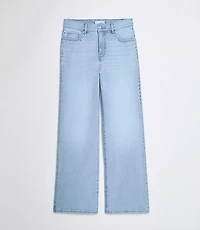Petite Studded High Rise Wide Leg Jeans Mid Vintage Wash