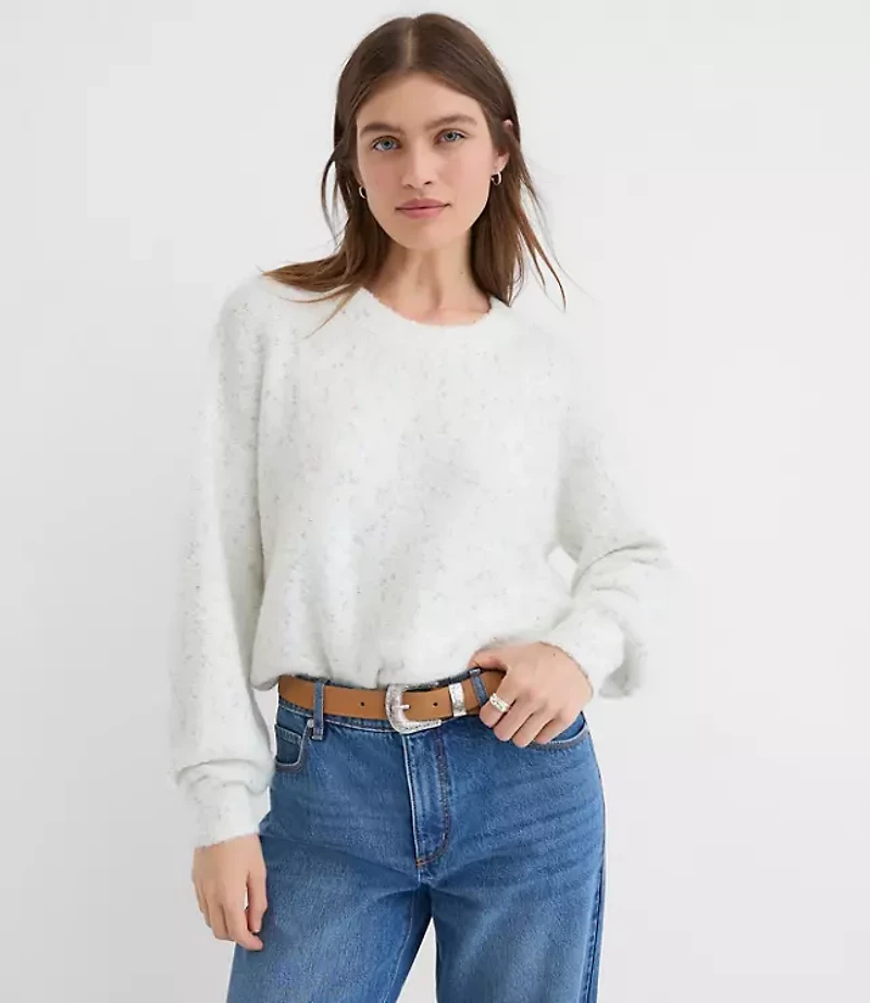 Shimmer Boucle Relaxed Sweater