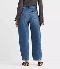 High Rise Barrel Jeans Authentic Vintage Mid Wash