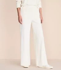 Lou & Grey Ribbed Velour Side Slit Flare Pants