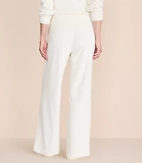 Lou & Grey Ribbed Velour Side Slit Flare Pants
