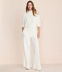 Lou & Grey Ribbed Velour Side Slit Flare Pants