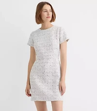 Petite Tweed Short Sleeve Mini Dress