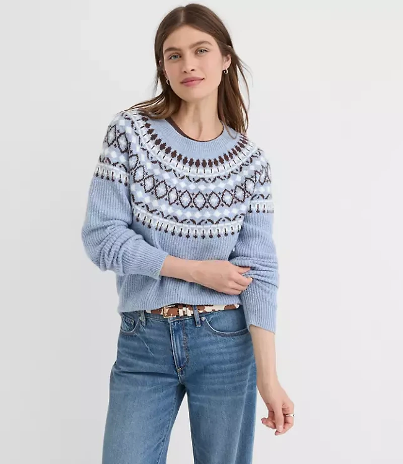 Fair Isle Ribbed Sweater