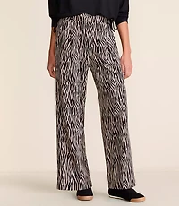 Lou & Grey Zebra Print Wanderweave Wide Leg Trouser Pants