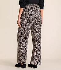 Lou & Grey Zebra Print Wanderweave Wide Leg Trouser Pants
