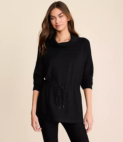 Lou & Grey Ottoman Drawstring Tunic Top