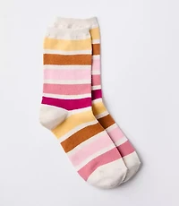 Mixed Stripe Crew Socks