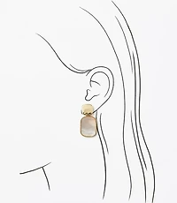 Mother Of Pearl Square Drop Earrings