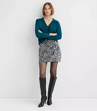 Slit Cuff Tie Neck Blouse