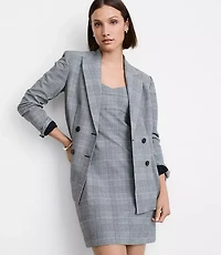Petite LOFT Versa Seasonless Stretch Strappy Mini Dress Plaid